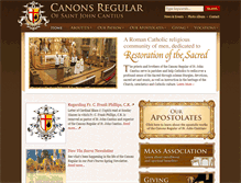 Tablet Screenshot of canons-regular.org